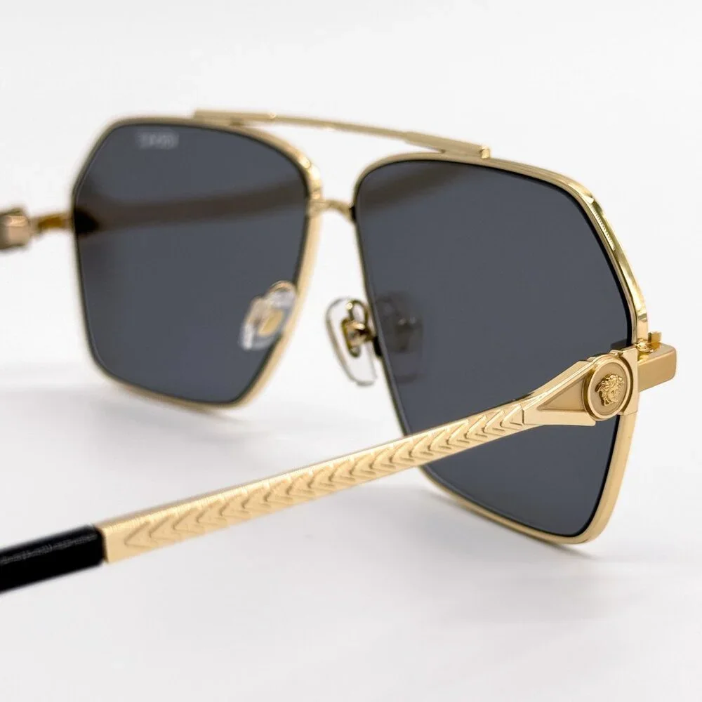 NEW VERSACE SUNGLASSES VE2284 1002/6G GOLD MEN EYEWEAR VE2284 10026G